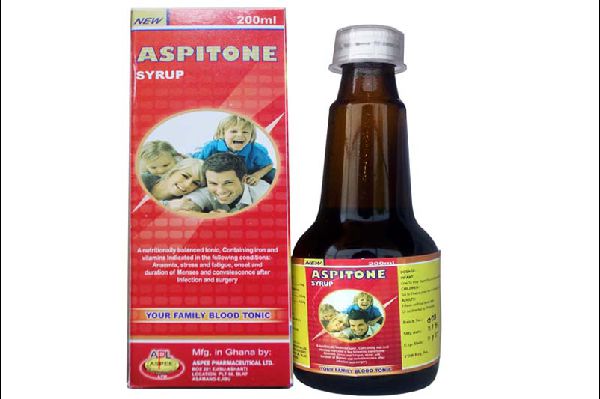 Aspitone Syrup contains Amino Acids, Minerals and Multivitamins as active ingredients. Aspitone Syrup works by promoting protein synthesis and wound healing; maintaining fluid balance within body cells and acidity levels; providing nutritional requirements of the body to maintain physiological balance; Detailed information related to Aspitone Syrup's uses, composition, dosage, side effects and reviews is listed below.
