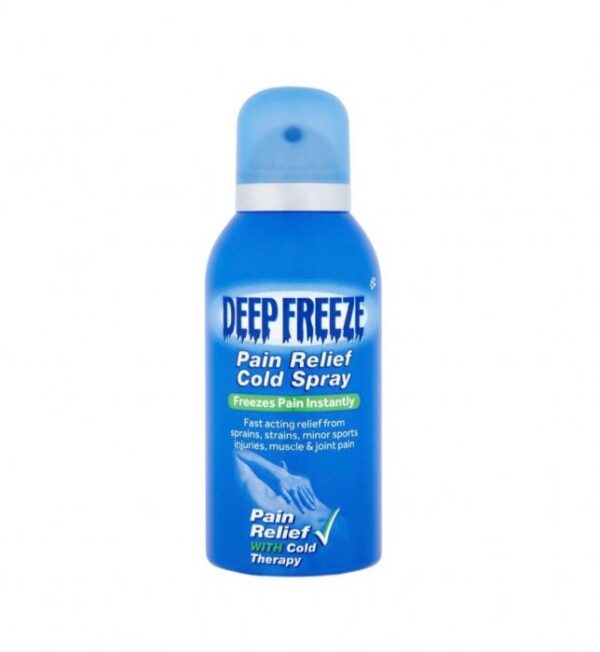 Deep Freeze Spray can be used for many different kinds of pain that can occur anywhere on the body. Some of the most popular reasons to use this product include: Muscle pain Joint pain Sprains Strains Minor sports injuries During or after exercise