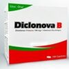 Diclonova 100mg Tablet SR is a pain-relieving medicine. It is used to treat pain, swelling, stiffness, and joint pain in conditions like rheumatoid arthritis, osteoarthritis, and acute musculoskeletal injuries. It is commonly used in back pain, shoulder pain, neck pain, sprains, and spasms.