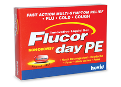 Flucor Day Capsule is used for Temporarily relief of cough caused by common cold, Flu, Or other conditions, Headache, Toothache, Ear pain, Joint pain, Periods pain, Fever, Cold, Flu, Allergies and other conditions. Flucor Day Capsule may also be used for purposes not listed in this medication guide.