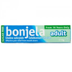 A clear sugar free, aniseed flavoured, pain relieving oral gel used to; . Relieve the pain and discomfort of common mouth ulcers and cold sores . Aid the healing of sore spots and ulcers due to dentures and braces.