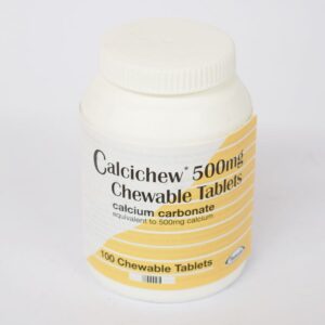 Calcichew 500mg Chewable Tablets are to be chewed as a supplemental source of calcium in the correction of dietary deficiencies or when normal requirements are high. Calcichew 500mg Chewable Tablets may be used as an adjunct to conventional therapy in the prevention and treatment of osteoporosis. They may be used as a phosphate binding agent in the management of renal failure in patients on renal dialysis.
