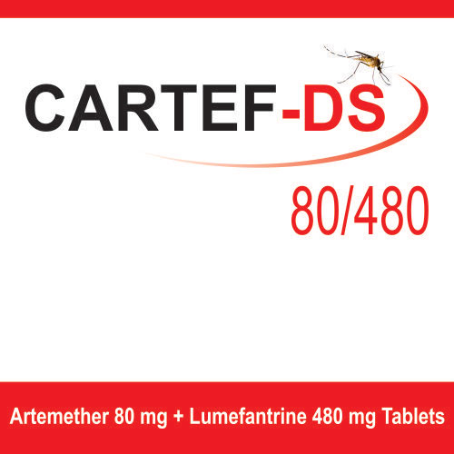 Cartef Ds Tablet is a prescription medicine that is used to treat acute and uncomplicated malarial infections in patients weighing 5 kg (11 lb) and above. This medicine works by killing the parasitic organisms that cause malaria by blocking the synthesis of nucleic acid and proteins. This medicine helps by preventing the growth of malarial parasites.