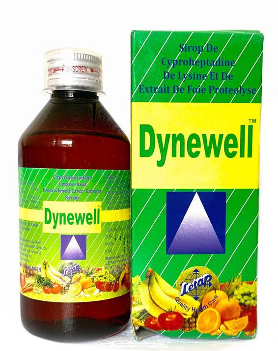 Dynewell Syrup is used for Negative nitrogen balance, Component of parenteral nutrition, Perennial and seasonal allergic rhinitis, Vasomotor rhinitis, Allergic conjunctivitis due to inhalant allergens and foods, Allergic reactions to blood or plasma, Cold urticaria, Dermatographism and other conditions. Dynewell Syrup may also be used for purposes not listed in this medication guide.