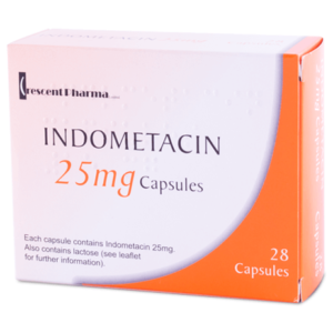Indomethacin is used to relieve pain, swelling, and joint stiffness caused by arthritis, gout, bursitis, and tendonitis. It is also used to relieve pain from various other conditions. This medication is known as a nonsteroidal anti-inflammatory drug (NSAID). It works by blocking your body's production of certain natural substances that cause inflammation. This effect helps to decrease swelling and pain.If you are treating a chronic condition such as arthritis, ask your doctor about non-drug treatments and/or using other medications to treat your pain.