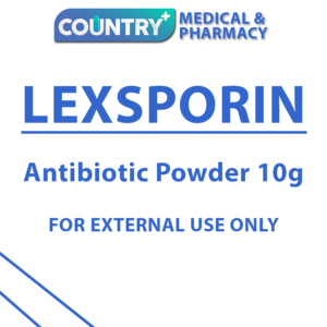 Lexsporin Powder is used for Skin infections, Eye infections, Wound infections, Minor cuts, Scrapes, Burns, Microbial infections, Bacterial skin infections and other conditions. Lexsporin Powder may also be used for purposes not listed in this medication guide.