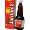 Jarifan-2 Syrup is used for Treatment of megaloblastic anemias due to a deficiency of folic acid, Treatment of anemias of nutritional origin, Pregnancy, Infancy, Or childhood, Anemia, Iron deficiency due to poor absorption and chronic blood loss, Vitamin b12 deficiency, Pernicious anemia, Diarrhea, Wilson's disease, Acne, Age related vision loss and other conditions. Jarifan-2 Syrup may also be used for purposes not listed in this medication guide. Jarifan-2 Syrup contains Folic Acid, Haemoglobin, Iron, Vitamin B12 and Zinc as active ingredients. Jarifan-2 Syrup works by acting on megaloblastic bone marrow to produce a normoblastic marrow; carrying oxygen from the lungs to the body's tissues; helping red blood cells to deliver oxygen to all over the body; treating vitamin B12 deficiency; regulating the intestinal fluid transport, mucosal integrity, immunity, gene expression and oxidative stress.