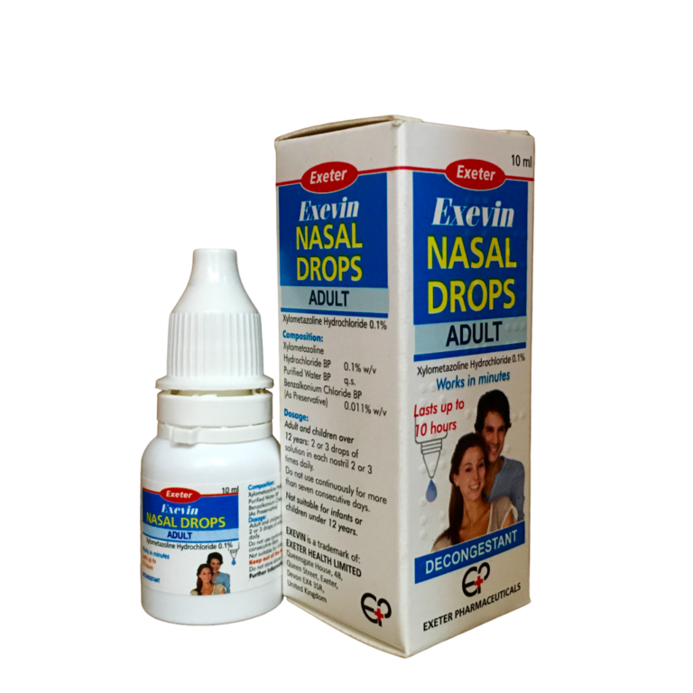 EXEVIN ADULT 0.1% NASAL DROPS 10ML – Country Medical Pharmacy